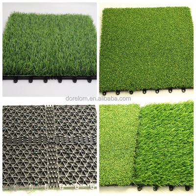 بلاط العشب الاصطناعي 30x30cm 3cm الطويل حشائش خضراء مناسبة للداخل والخارج