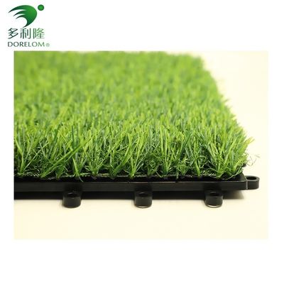 25-60mm ارتفاع كومة العشب الاصطناعي البلاط المتداخل مع دعم مزدوج PP NET PU