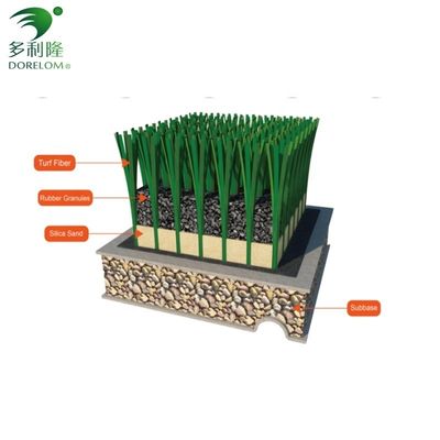 بناء دائم العشب الخضراء PE 12000 DTEX العشب الاصطناعي لميدان كرة القدم